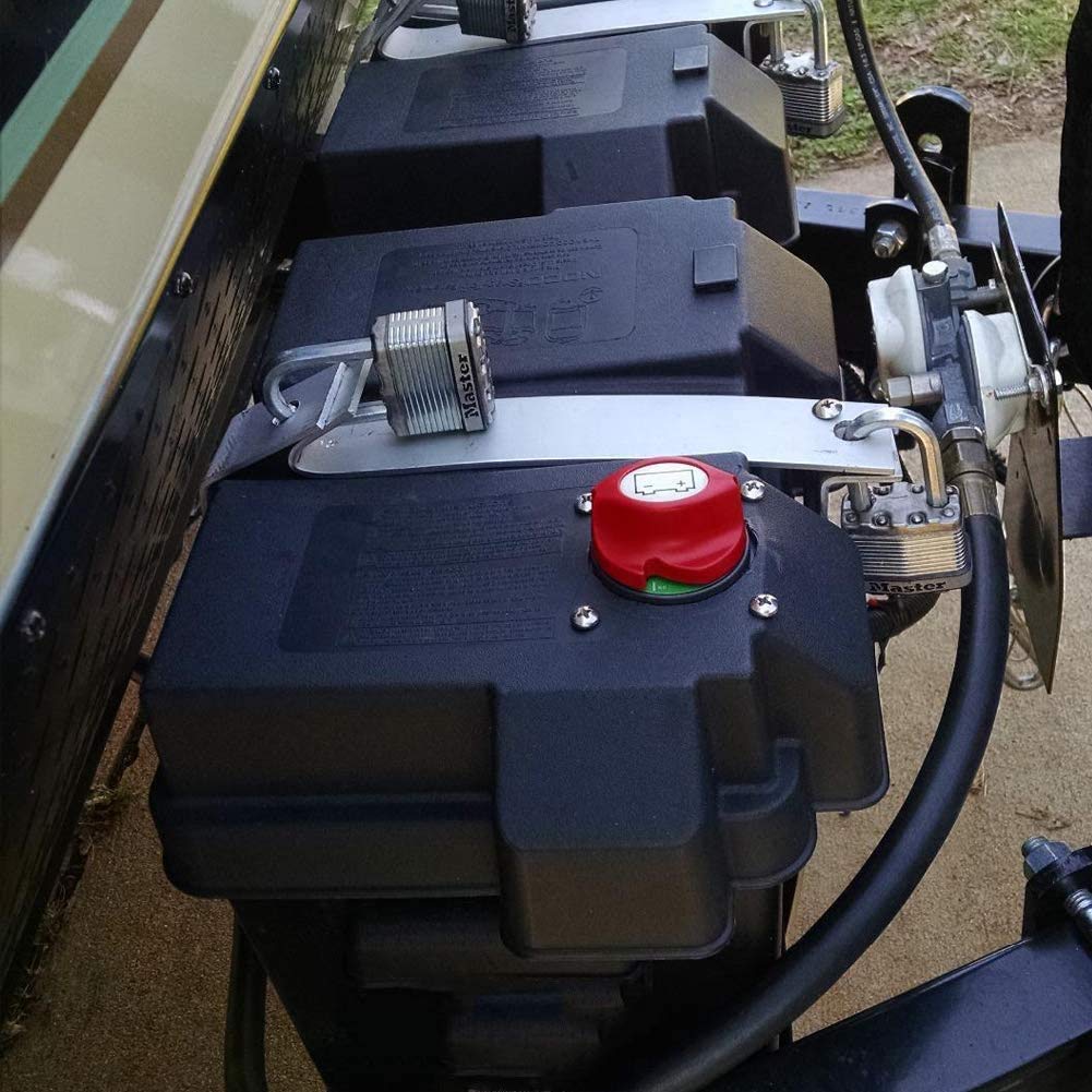 Audew Battery Disconnect Switch, 12V - 48V Compatible Battery Power Cut Master - Waterproof Switch Disconnect Isolator for Car RV Boat Truck ATV Vehicles (On/Off): Industrial & Scientific