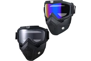 BROYEUR Paintball Mask Anti Fog,Tactical Full Face Mask Ski Mask Goggles Detachable Adjustable,Motorcycle Riding Face Protection