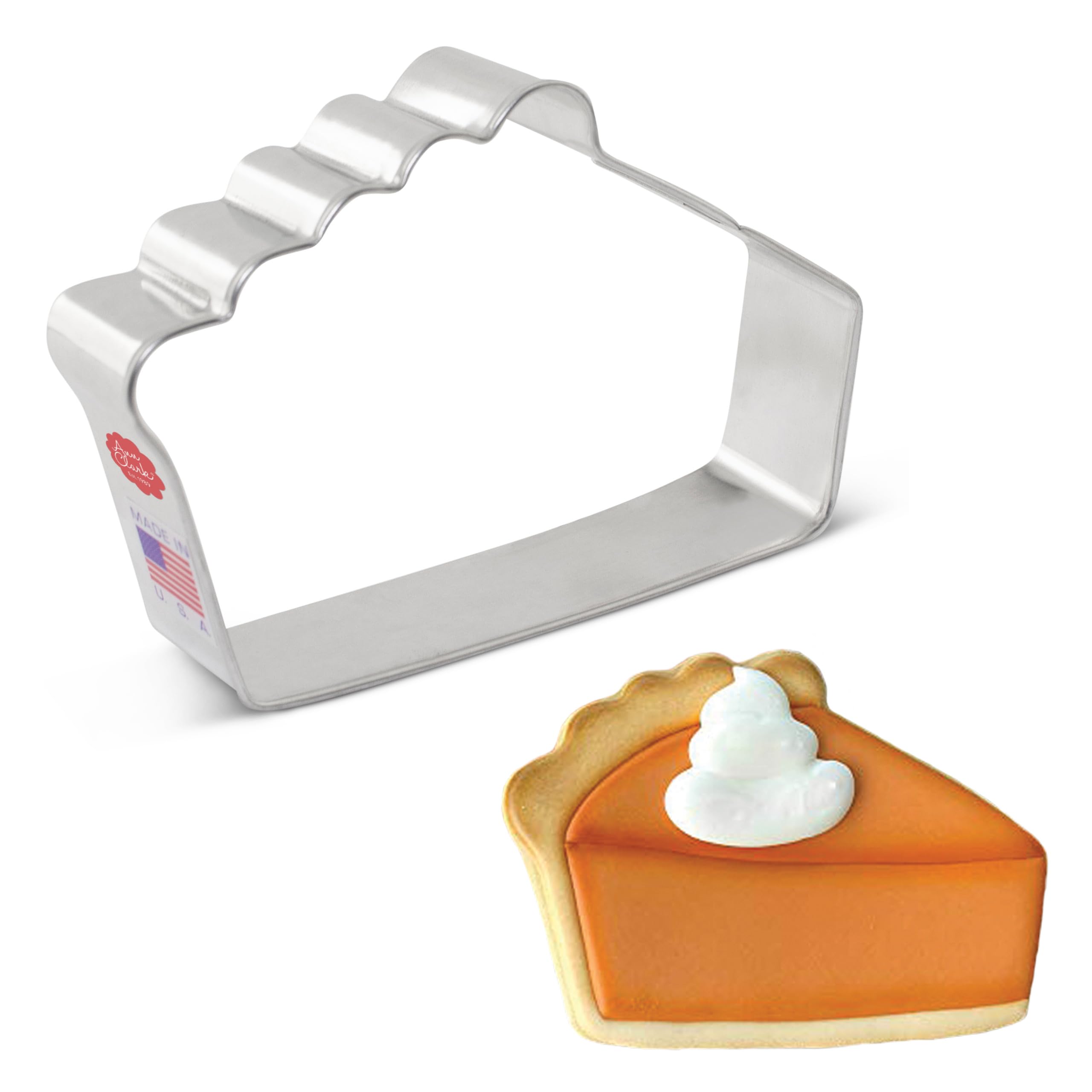 Pie Slice Cookie Cutter 11.43 cm, Made in USA by Ann Clark