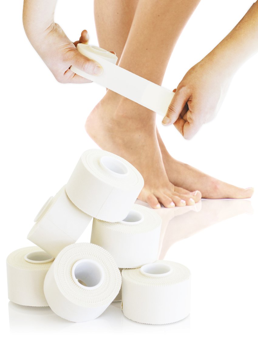 KK Hygiene Sports Tape 3.8 cm x 10 m White 6 Rolls.