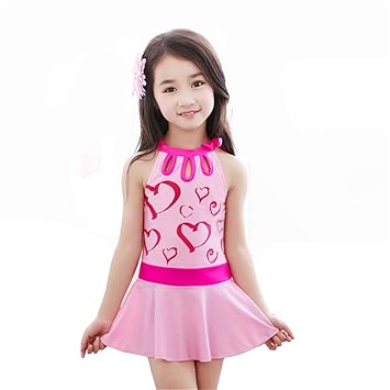 Amazon 送料無料 水着 子供 女の子 子供水着 可愛い みずぎ ハート柄