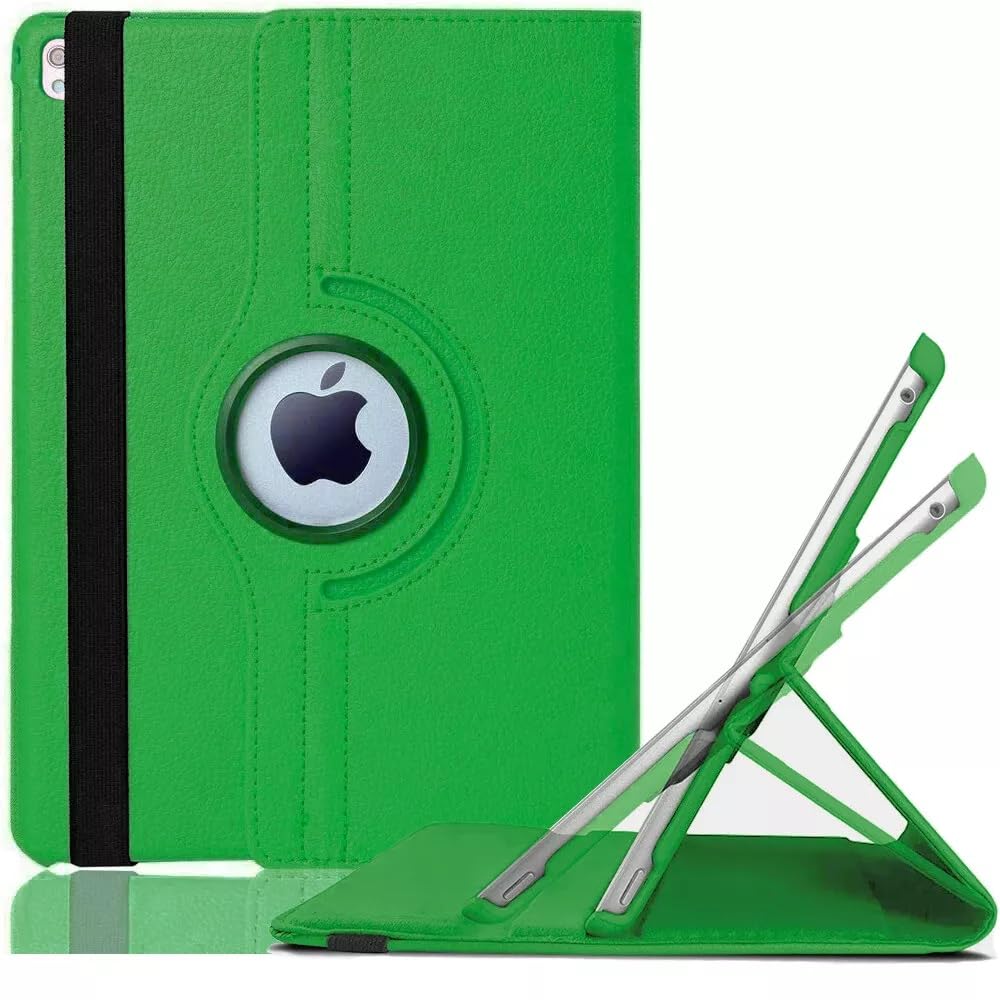World Biz 360 Rotation Case for iPad Pro 12.9" (2015-2017) (1st / 2nd Generation) Shockproof PU Leather Book Style Flip Folio 360° Rotating Protection Cover With Folding Stand Function (Green) — image 1