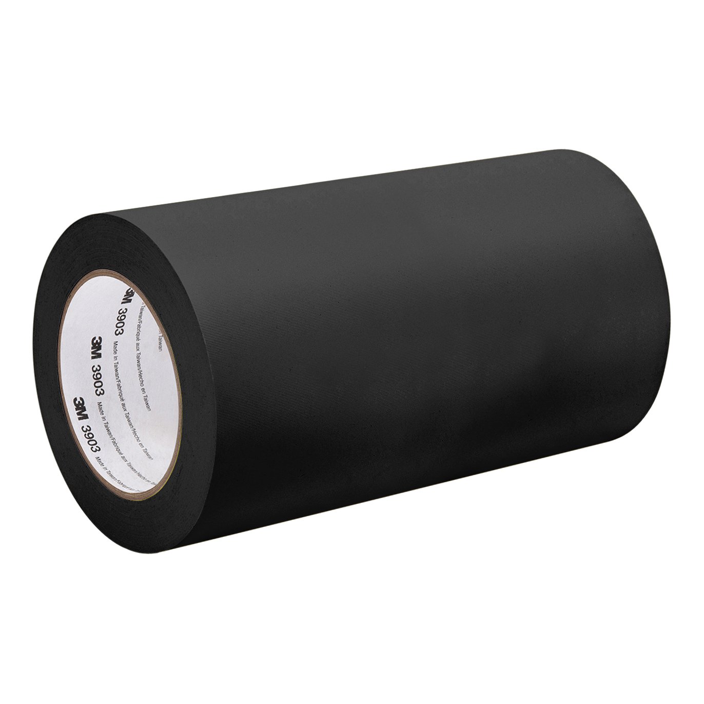 TapeCase 3M 3903 49" X 50YD-BLACK Black Vinyl/Rubber Adhesive Converted from 3M Duct Tape 3903, 12.6 psi Tensile Strength, 50 yd. Length, 49" Width
