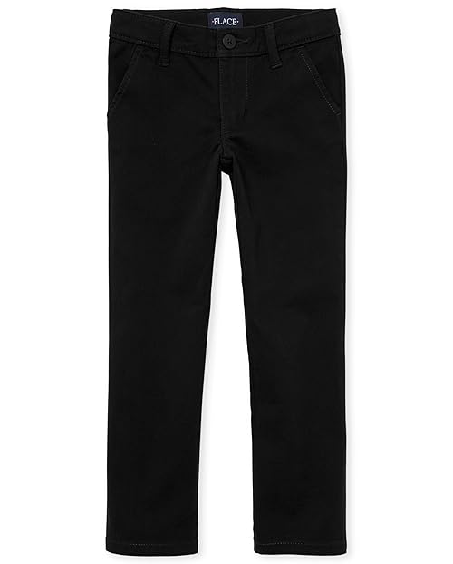 The Children's Place Girl's Bootcut Chino Pants, Black, 16