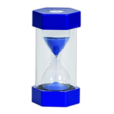 TickiT 92040 Große Sanduhr, 5 Minuten, 70 mm Durchmesser, blau