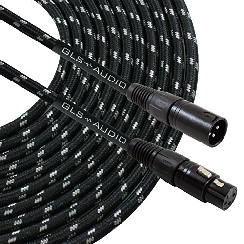 GLS Audio 15 Foot Mic Cable Balanced XLR Patch Cords XLR Male to XLR