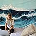 Martine Mall Tapestry Wall Tapestry Wall Hanging Tapestries Ocean Tapestry Wall Art Ocean Wave Decor Blue Indian Tapestry Wall Blanket Wall Decor Wall Art Home Decor Wall Hanging Art 59 X 51 Inches