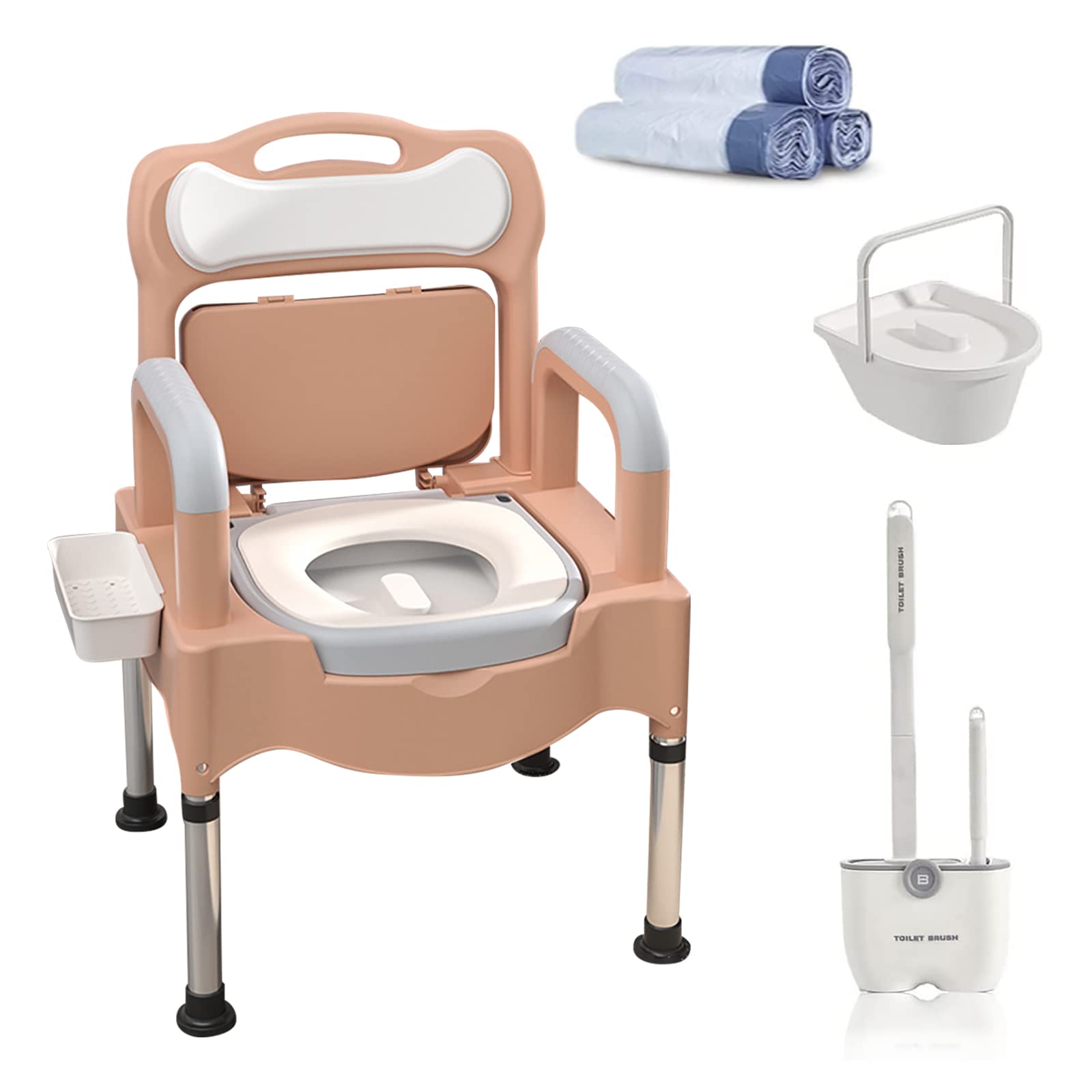 Mua Bedside Commodes, 16" Toilet Chair Seat with Handles, Adjustable