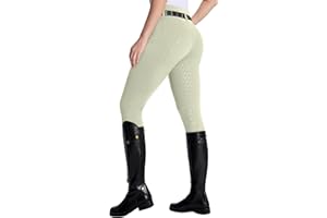 DMVOD Women's Horse Riding Pants Active Silicon Grip Full Seat Breeches for Women Equestrian Pants