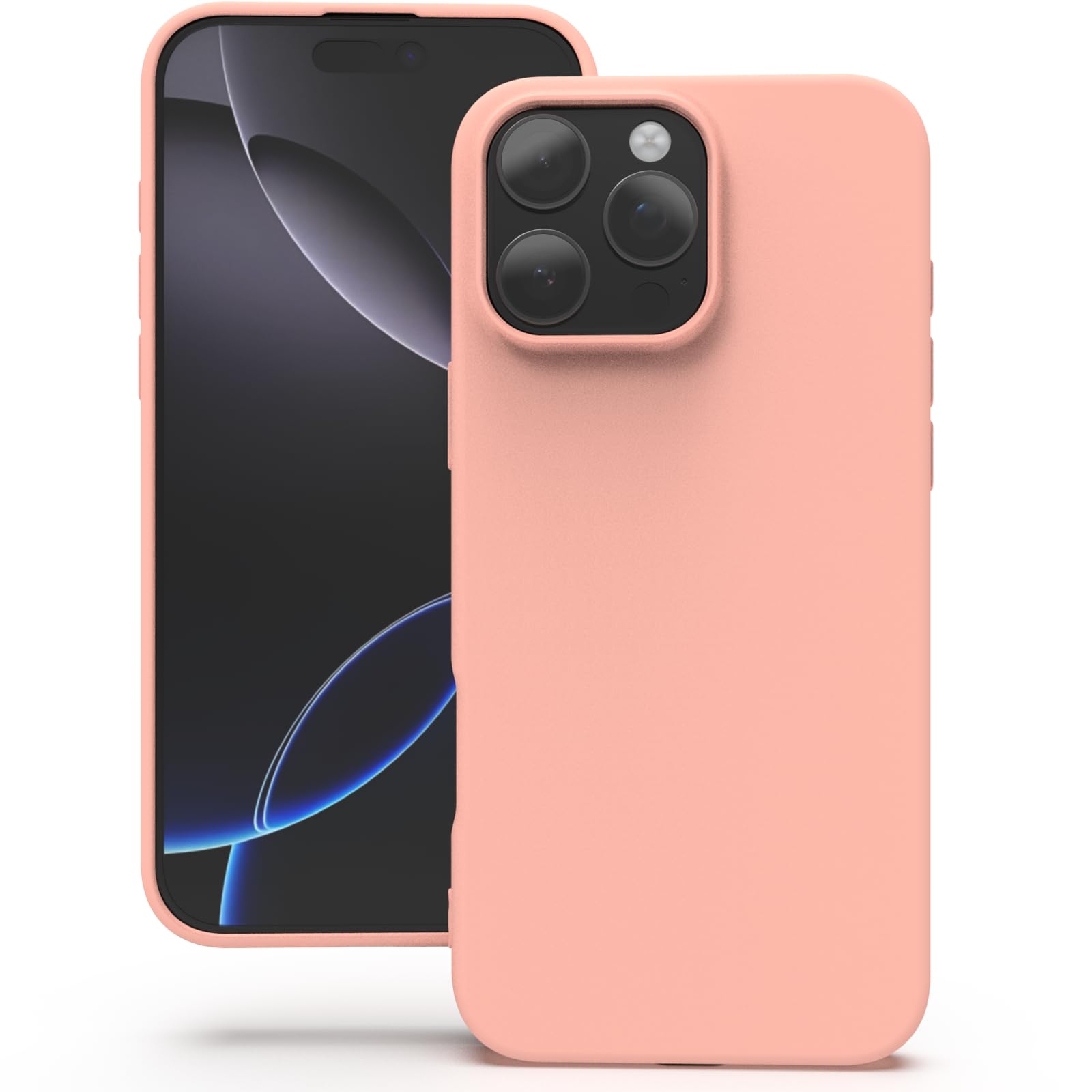 YATWIN Silicone Case for iPhone 16 Pro Max, Soft-Touch, Shockproof, DustProof, Antiskid Full Body Armour Phone Cover for Apple iPhone 16 Pro Max - Pink