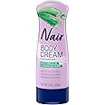 Nair Hair Removal Body Cream With Aloe and Water Lily, Leg and Body Hair Remover, 9 Oz Bottle