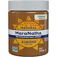 MaraNatha Creamy Almond Butter No Sugar Added, Unsalted, 12 oz Jar