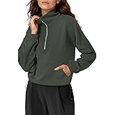 Fisoew Womens Half Zip Sweatshirt Funnel Neck Long Sleeve Pullover Oversized Modal Soft Tops Fall Outfits Clothes 2025