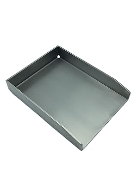tradeNX Grillplatte aus Edelstahl – Massives Plancha & BBQ Zubehör zum Grillen von Fleisch, Fisch, Gemüse & Obst – 20 x 15 cm