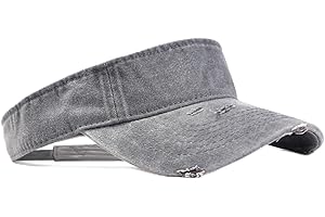 ANDICEQY Sport Retro Ripped Sun Visor Hats Adjustable Empty Top Baseball Cap Cotton Ball Caps for Women and Men