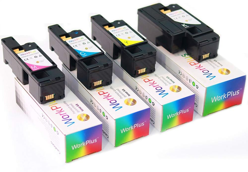 Workplus Compatible Toner Cartridge Replacement for Xerox phaser 6020, 6020V, 6020BI, 6022, 6022V, 6022NI, Xerox WorkCentre 6025, 6025V, 6025BI, 6027, 6027V, 6027NI (MYCK, 4-Pack)