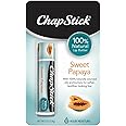 ChapStick Papaya 100% Natural Lip Butter Tube, Lip Balm - 0.15 Oz, Non-Tinted, Sweet Papaya