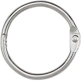 ACCO Loose Leaf Binder Rings, 1 Inch Capacity, Silver, 100/Box (72202)