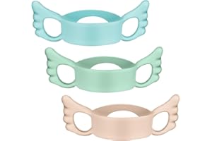 AOLSO Silicone Baby Bottle Handles, 3PCS Bottle Handles for 2.36-2.76" Wide-Neck Bottles, Baby Bottle Handles has Easy Grip Handles, Easy Carry Handle Lightweight Bottle Handle(Blue/Green/Pink)