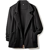 Ainangua Classic Trench Coats for Women Double Breasted Belfast Fleece Peacoat Jackets Essentials Fall Winter Coat(Black,XS)
