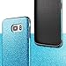MEKO Galaxy S7 Edge Case, Shiny Sparkle Glitter Bling Case - Built-in Glitter Premium Firm Rubber Case [Scratch Resistant] for Samsung Galaxy S7 Edge- (Blue)