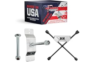 Pit Posse PP3365 Lug Nut Wrench Holder with Spare Tire Carrier Wall Mounted Kit - Made in USA - Enclosed Race Trailer Garage 