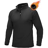 MAGCOMSEN Men's Quarter Zip Pullover Long Sleeve Sweatshirts Fleece Lined Golf Pullover Thermal Gym Workout Tops