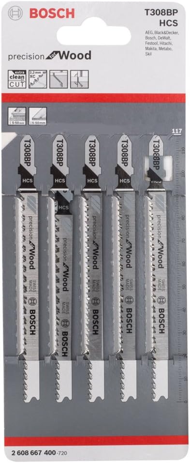 Bosch 2608667400 Jigsaw Blade, Silver, 19.9cm x 7.9cm x 0.4cm - Image 3