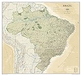 National Geographic: Brazil Executive Wall Map (41 x 38 inches) (National Geographic Reference Map) by 