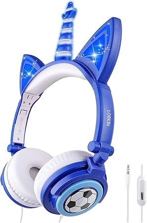 Lobkin Einhorn Kopfhorer Kinder Katzenohr Kopfhorer Amazon De Elektronik