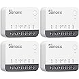 SONOFF ZigBee Smart Light Switch, SONOFF Zigbee Hub Required, Interruptor Inteligente Voice Control with Alexa & Google Home, Neutral Line Required Smart Home Device, Zigbee Switch ZBMINIR2 4-Pack