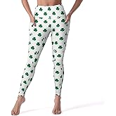 TailorYYCustomZ St. Patrick's Day Women Leggings High Waist Yoga Pants with Pockets for Women Tummy Control Workout Trousers