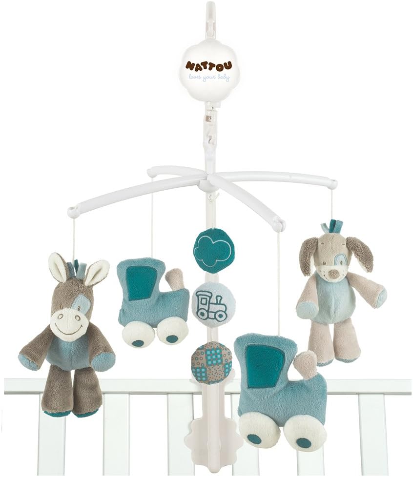 Nattou Mobile Musical Pour Bebe Garcon Gaston Et Cyril Amazon Fr Bebes Puericulture