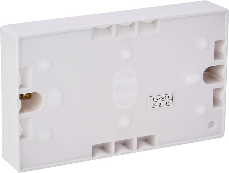 Merriway BH02612 Moulded Surface Pattress Box 2-Gang 25mm White