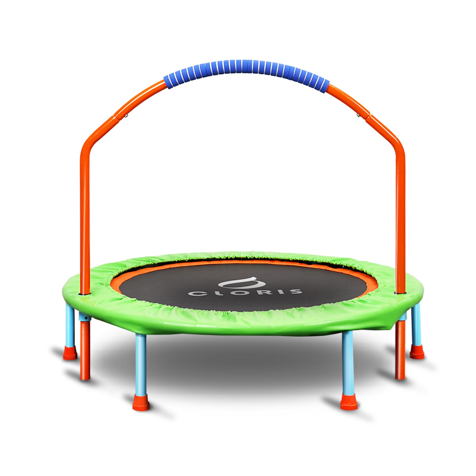 CLORIS Trampoline 38-inch Portable Rebounder Trampoline with Adjustable Foam Handle,Foldable Fitness Body Exercise for Indoor and Outdoor Play Max Load 220lbs