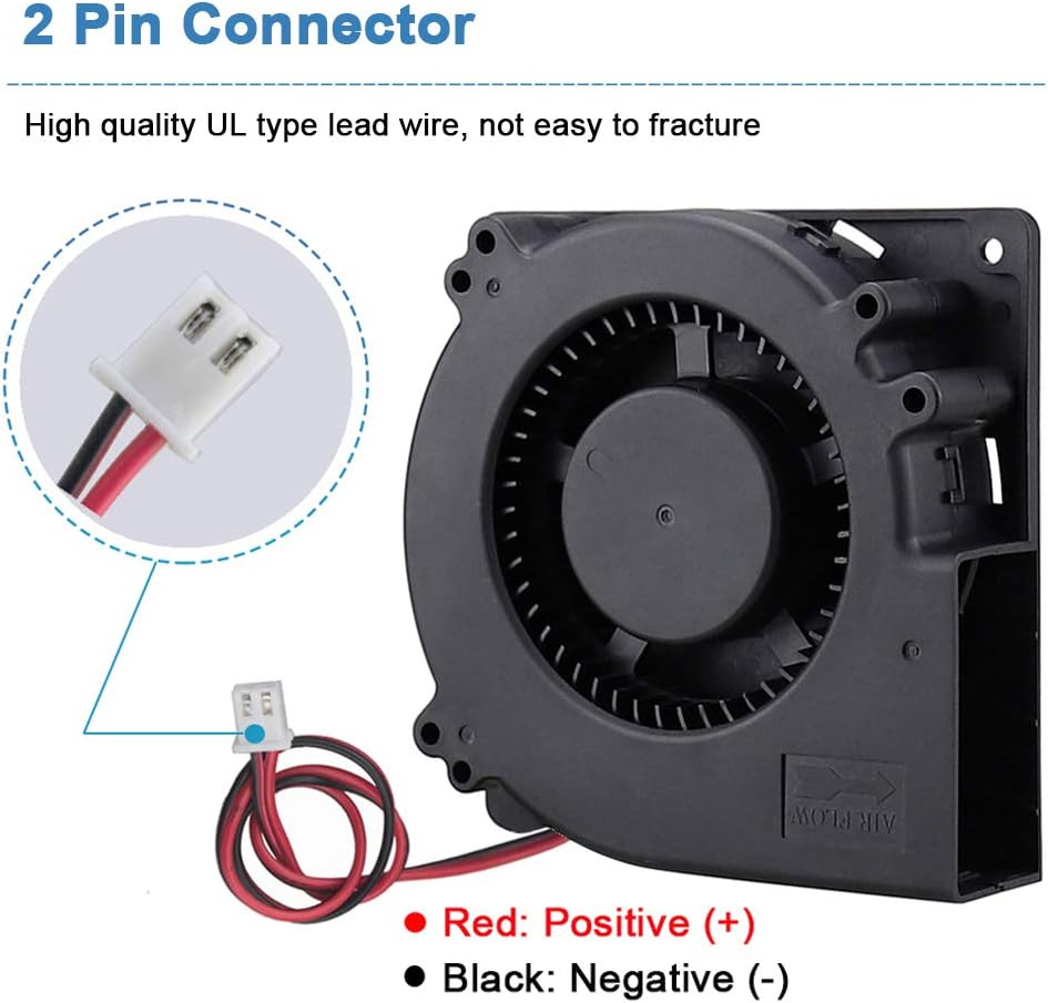 GDSTIME 120mm Blower Fan 12032 Turbo Blower Fan 12V High Airflow 3000 RPM Brushless Cooling For Inflatables BBQ Routers TVs Computers - Image 5