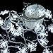 WesGen Christmas Lights，Snowflake String Lights Battery Operated Waterproof 20ft, 40 LED Fairy Lights for Xmas Garden Patio Bedroom Party Decor Christmas Decorations, White