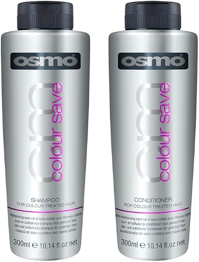 Osmo Colour Save Shampoo Conditioner 300ml Salt Sulfate Free UV Protect Shine