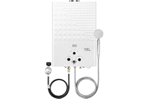 Tankless Water Heater 4.74GPM 18L Outdoor Portable GasHot Water Heater Instant Propane Water Heater with Digital Display Mult
