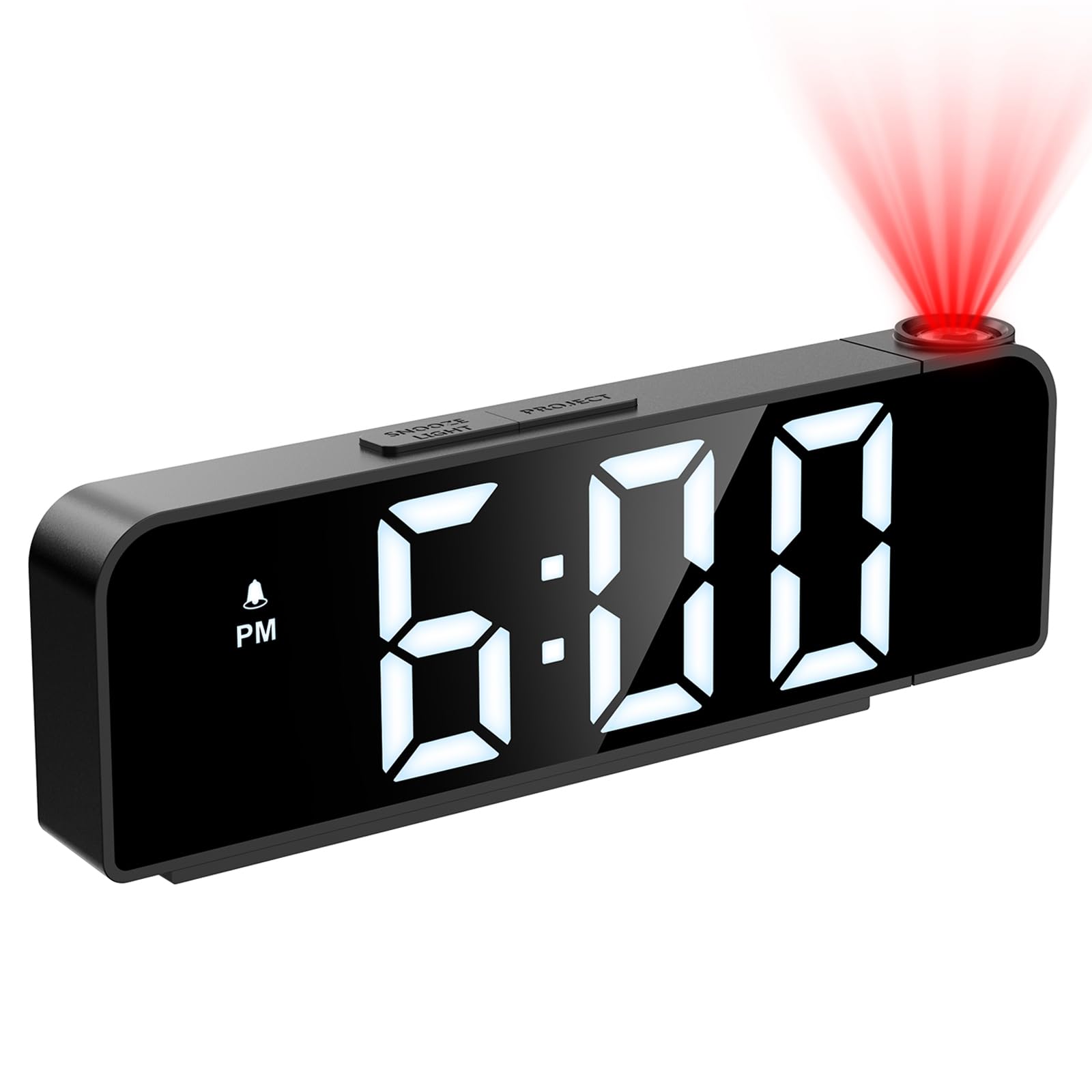 JXTZ Projection Alarm Clock, Alarm Clocks with