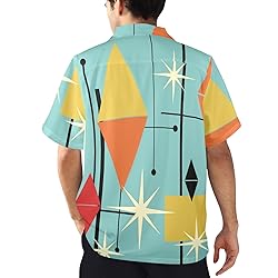 HUGLAZY Retro 50s 60s Shirt Hawaiian Shirts Short
