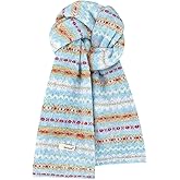 Caistre Winter Scarf for Women 2025 Warm Fair Isle Jacquard Knit Scarfs Retro Lightweight Cashmere Feel Christmas Shawl Wraps