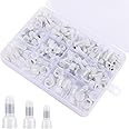 220 Pcs Closed End Crimp Connectors, 22-16/16-14/12-10 Gauge Crimp Cap Kit, Closed End Crimp Terminals Connectors, Nylon Insulated Closed End Crimp Cap Wire Connectors(CE1, CE2, CE5 Kit)