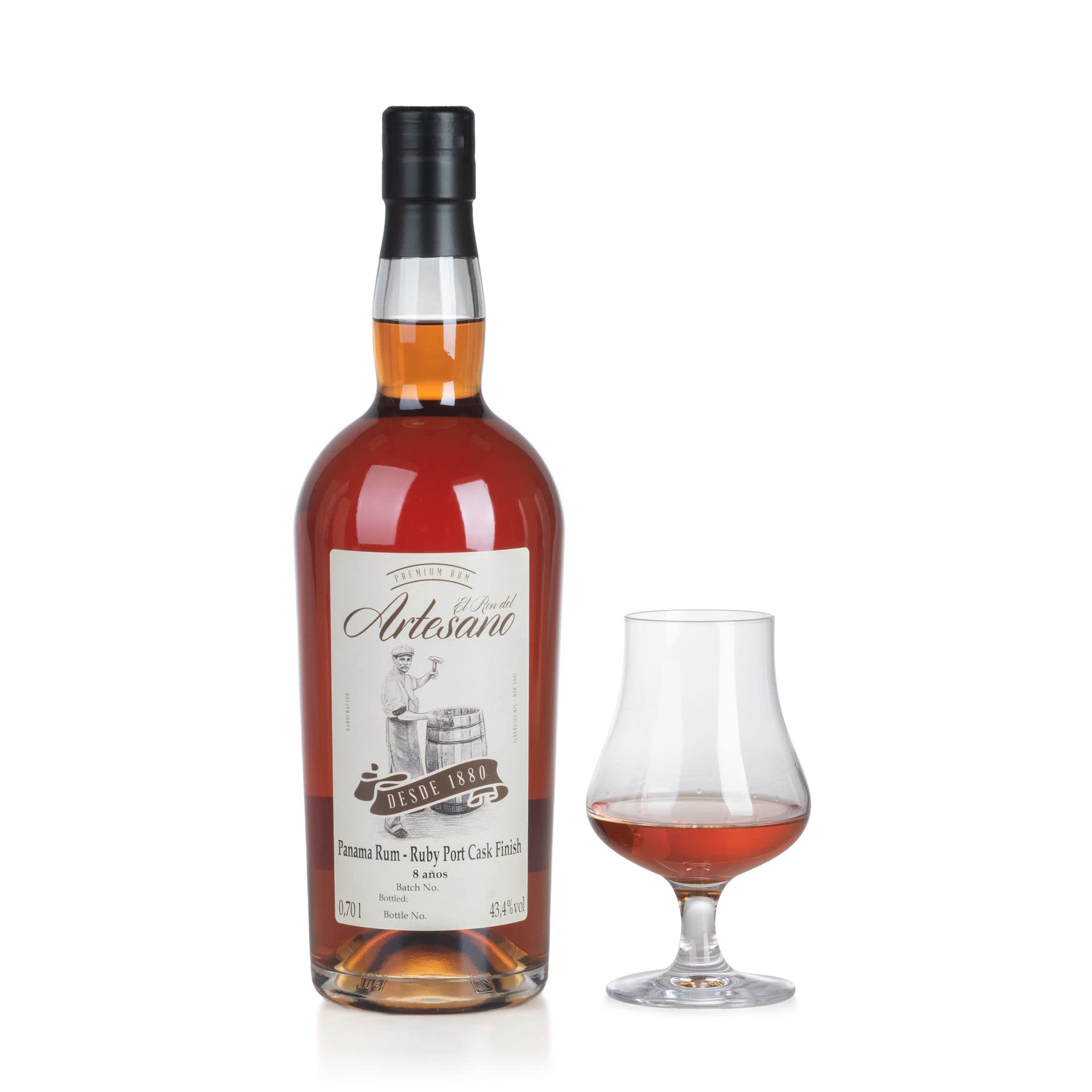 Rum I El Ron del Artesano I Ruby Cask I 8 Jahre I fassgereift I ohne Aromazusätze I 43,4% vol I 700ml 7