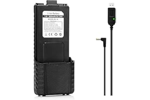 BAOFENG BL-5L 3800mAh Extended Battery Compatible with UV-5R UV-5RTP UV-5R 8W UV-5R Plus UV-5RA UV-5G UV-5G Pro GT-5R GT-5R Pro, Original Pack, Black