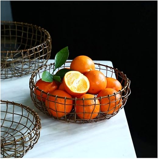 Cesta de frutas de metal para almacenamiento de frutas y frutas, para