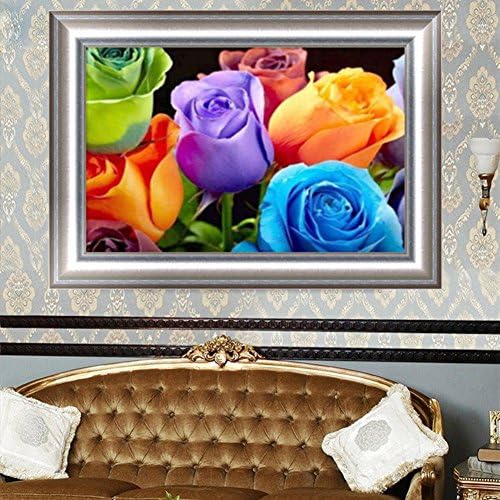 MEXUD-5D DIY Handmade Rose Flower Diamond Painting Cross Stitch Embroidery Kit