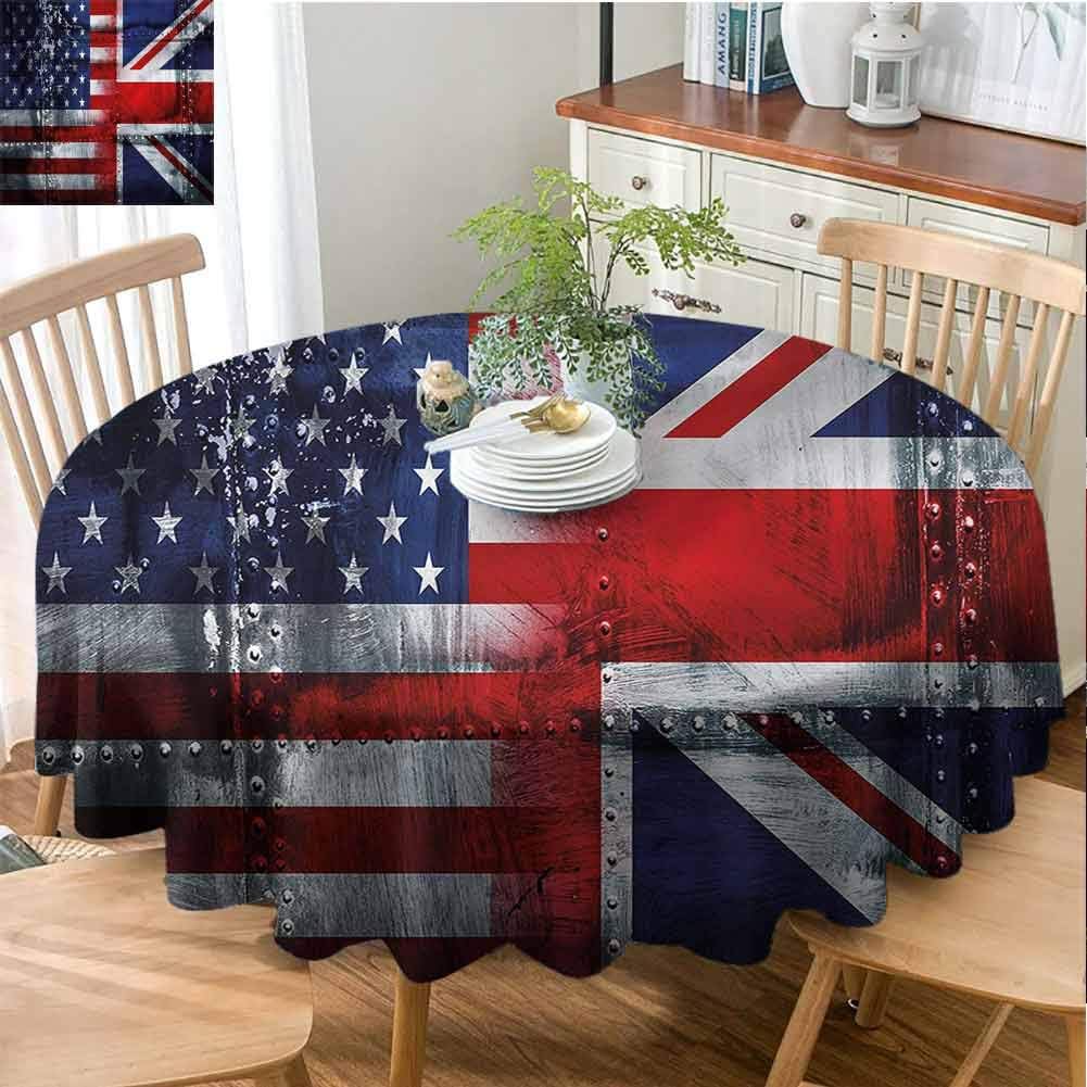 Union Jack Outdoor Round Tablecloth Kitchen Dinning Tabletop Decoration