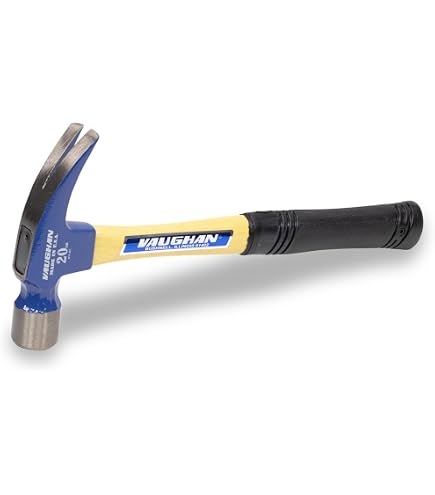 Vaughan 32oz Framing Hammer - Milled Face Hickory Handle USA Made Professional Tool