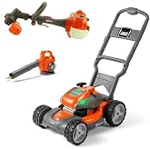 Husqvarna Kids Battery Operated Toy Leaf Blower + Weed Eater + Lawn Mower w/ Sound